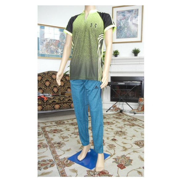 Casual Pants for Men - Heather Blue Joggers - Picture 6 of 7